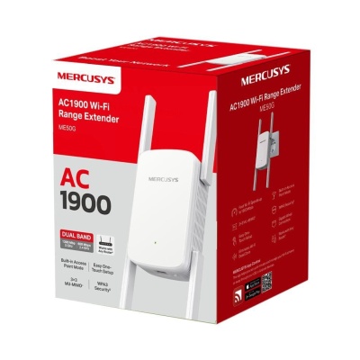 Wi-Fi Range Extender Mercusys AC1900 ME50G; Dual-Band, Standarde Wireless: IEEE 802.11a/n/ac 5 GHz, IEEE 802.11b/g/n 2.4 GHz, Viteza wireless: 600 Mbps at 2.4GHz, 1300 Mbps at 5GHz, Interfata: 1 x Gigabit Ethernet Port, 4 x Andene externe, Consum: 12W, - Img 2