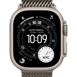Apple Watch 49mm Natural Titanium Milanese Loop - Small