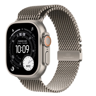 Apple Watch Ultra 3 GPS + Cellular 49mm Natural Titanium Case with Natural Titanium Milanese Loop - Medium - Img 2