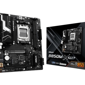 Asrock B850M-X R2.0. Processor manufacturer: AMD, Processor socket: Socket AM5, Compatible processor series: AMD Ryzen 7000 Series, AMD Ryzen 8000 Series, AMD Ryzen 9000 Series. Supported memory types: DDR5-SDRAM, Maximum internal memory: 128 GB, Memory