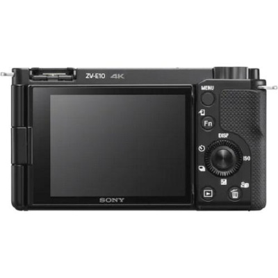 Body Aparat foto SONY Alpha ZV-E10 Mirrorless dedicat pentru Vlogging, 24 MP, ISO 100-32.000 (Extins: 50-51.200), 1/4000s, 4K @30, S D/SDXC/SDHC, Rafala 11 cps, Wi-Fi, Senzor APS-C, Montura Sony E - Img 2