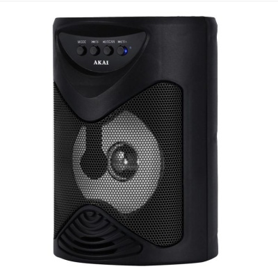 Boxa portabila Akai ABTS-704, Bluetooth 4.2, radio FM, 1x port USB pentru mp3 player, 1x slot card TF, lumini LED, baterie reincarcabila, 1x slot pentru microfon, timp de incarcare 2 ore, timp de folosire 1.5 ore la volum maxim - Img 2