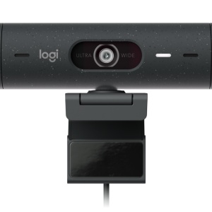 Camera web Logitech Rally BRIO 500 Graphite, rezolutie senzor 4MP, rezolutie foto 1920 x 1080 pixeli, interfata USB-C, microfon, Mod automat HDR, unghi de vizibilitate 90 grade, graphite