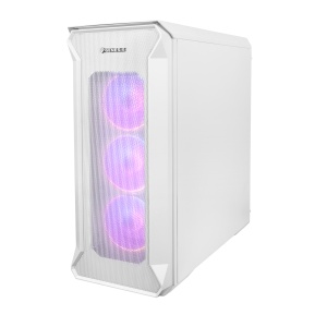 Carcasa GENESIS IRID 505 V2 Mid Tower ARGB ALB, Tempered Glass, Sloturi Expansiune 8, Drive Bays: 2x3.5" 7x2.5", Ventilatoare Suportate: 6 (spate: 1x120mm, fata: 3x120mm sau 2x140mm, sus: 2x120mm sau 2x140mm), Ventilatoare Incluse: 4 (4x120mm OXAL ARGB),