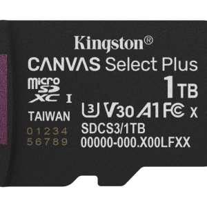Card de Memorie MicroSDXC Kingston 1TB Canvas Select PlusFara Adaptor