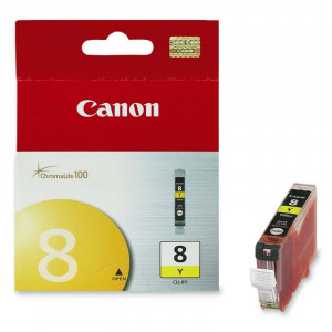 Cartus cerneala Canon CLI-8Y, yellow, capacitate 13ml, pentru Canon Pixma IP4200, Pixma IP4300, Pixma IP4500, Pixma IP5200, Pixma IP5300, Pixma IP6600D, Pixma IP6700D, Pixma MP500, Pixma MP530, Pixma MP600, Pixma MP610, Pixma MP800, Pixma MP810, Pixma