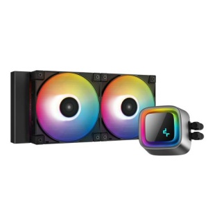 Cooler Procesor DEEPCOOL LS520 NEGRU, marime radiator 120mm, 2 ventilatoare ARGB, Viteza ventilatoare 500-2250 RPM +/- 10%, Viteza pompa: 3100 +/- 10%, Suport AMD: AM4/AM5/sTRX4/sTR4, suport INTEL: LGA 1700/1200/1151/1150/1155/2066/2011-v3/2011, Airflow: