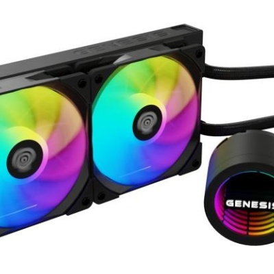Cooler Procesor GENESIS HYDRIA 240 ARGB NEGRU, dimensiune radiator 276x120x27mm, 2 ventilatoare ARGB, Viteza ventilatoare: 500-1550 RPM, Airflow ventilatoare: 80 CFM, Suport AMD: AM4/AM5, suport INTEL: LGA 1151/1156/1150/1200/1700/1851 - Img 5