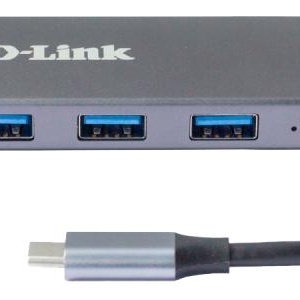 D-Link DUB-2334 5-in-1 USB-C Hub with Gigabit Ethernet and power delivery, 1* USB-C connector, 1* Gigabit Ethernet, 3* USB Type- APort (USB 3.0), 1* USB-C powerdelivery. - Img 3