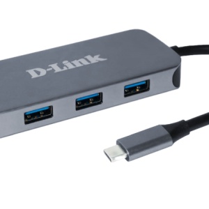 D-Link DUB-2335 6-in-1 USB-C Hub with HDMI, Gigabit Ethernet and power delivery, 1* USB-C connector, 1* HDMI Port, 3* USB Type- APort (USB 3.0), 1* Gigabit Ethernet, 1* USB-C powerdelivery.