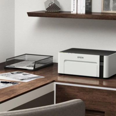 Imprimanta inkjet mono CISS Epson M1120, dimensiune A4, viteza max 32ppm, rezolutie printer 1440x720dpi, alimentare hartie 150 coli, volum maxim printare : 15000pagini/luna, interfata: USB 2.0, Wireless, consumabile: Ecotank MX1xx negru XL (6k/pag.), - Img 4
