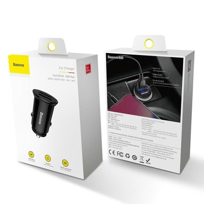 Incarcator Baseus Circular QC 30W, negru - Img 11