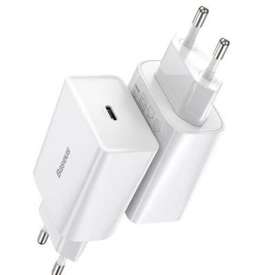 Incarcator retea Baseus Speed Mini, Quick Charge 20W, 1 x USB Type-C 5V/3.0A, alb - Img 11