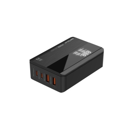 Incarcator retea Serioux 100W GAN Quick Charge, Intrare: 100-240V~ 50/60Hz 2.5A Max , C1 Ieșire: 5V/3A, 9V/3A, 12V/3A, 15V/3A, 20V/5A 100W Max , PPS:3.3-21V/5A, C2 Ieșire: 5V/3A, 9V/3A, 12V/3A, 15V/3A, 20V/5A 100W Max, PPS:3.3-21V/5A, A1 Ieșire: 5V/3A, - Img 2