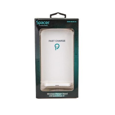Incarcator wireless stand Spacer 2 in 1, stand + Fast Charge 10W Qi, cablu micro-USB to USB inclus - Img 2