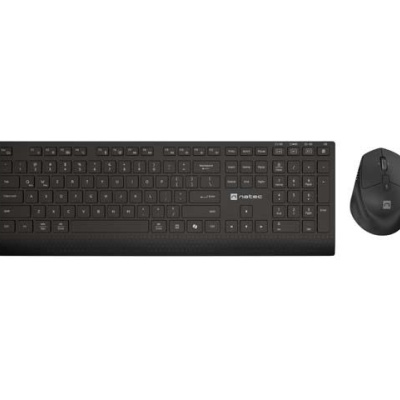 Kit Natec NATEC STINGRAY 2, tastatura wireless tip membrana, 109 taste, mouse wireless, rezolutie maxima 1400 DPI, senzor Blue Sense, negru - Img 2