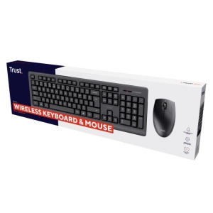 Kit Trust Primo tastatura standard, mouse wireless optic, rezoltie maxima 1200 DPI, negru - Img 10