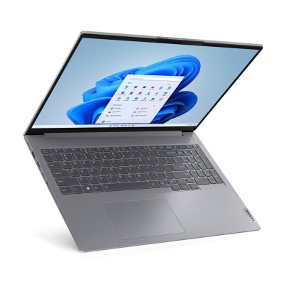 Laptop Lenovo ThinkBook 16 G6 IRL 16" WUXGA (1920x1200) IPS 300nits Anti- glare, 45% NTSCIntel Core i3-1315U, 6C (2P + 4E) / 8T, P-core 1.2 / 4.5GHz, E-core 0.9 / 3.3GHz, 10MBVideo Integrated Intel UHD GraphicsRAM 1x 8GB SO-DIMM DDR5-5200SSD512GB SSD M.2 - Img 2