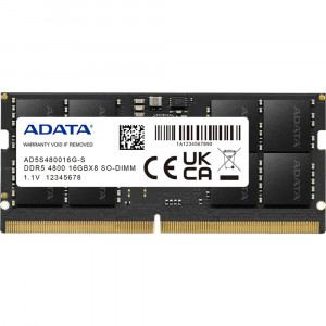 Memorie RAM ADATA, SODIMM, DDR5, 16GB, CL40, 4800MHz