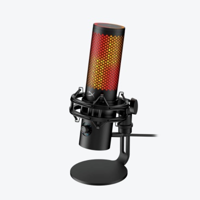 Microfon gaming HyperX QuadCast 2 S pentru Streamers/Content Creators, cardioid, USB-C, 32-bit bit depth, 192kHz sampling rate, 100+ LED-uri aRGB, PC Win11, Mac, Steam Deck, negru - Img 2