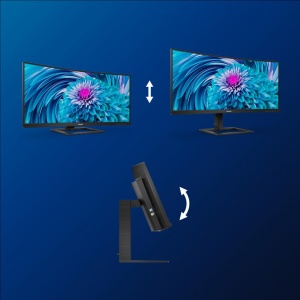 Monitor 34" PHILIPS 346E2CUAE, QHD 3440*1440, 100 Hz, 300 cd/mp, 21:9 ,Anti-Glare, 3H, Haze 25%, WLED, VA, 3000:1, Flicker-free, 4 ms, 178/178,DP, HDMI, USB-C, audio out, boxe 2*5W, PIP/PBP mode, Kensington lock,VESA 100*100, culoare negru - Img 7