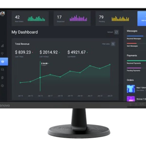 Monitor Gaming 23.8" Lenovo D24-45, LED, Panel Type VA, 1920x1080, 75Hz, 16:9, Anti-glare, Display colors 16.7 Million, Color Gamut 72% NTSC, 7ms (Level 1) / 6ms (Level 2) / 5ms (Level 3) / 4ms (Level 4) / 19ms (Off mode), 250 cd/m² cd/m², 3000:1 static,