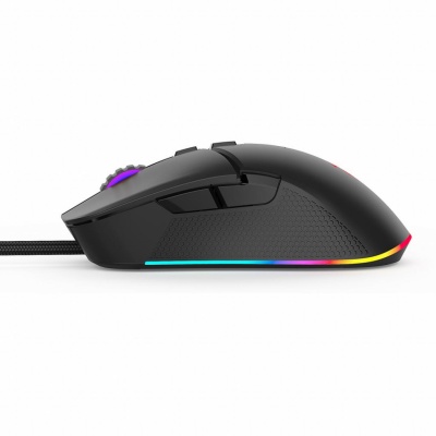 Mouse gaming Serioux Kayel, Senzor Sunplus 199, 800-6400 DPI, switch HUANO, pana la 20 milioane de click-uri, 7 Butoane, 6 moduri de iluminare RGB, cablu USB 1.5M, plug and play, compatibil cu Windows 2000/XP/9X/VISTA/7/8/10 - Img 3