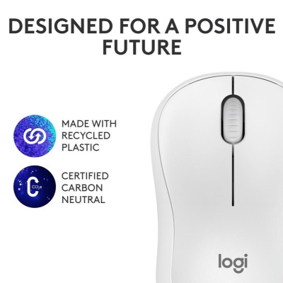 Mouse Logitech MK240 Silent Wireless, optic, interfata Bluetooth, rezolutie 1000 DPI, alb - Img 4