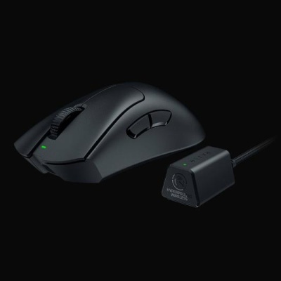 Mouse Razer DeathAdder V3 Pro optic, numar butoane progamabile 5, rezolutie 30000 DPI, negru, include Dongle wireless HyperPolling - Img 5