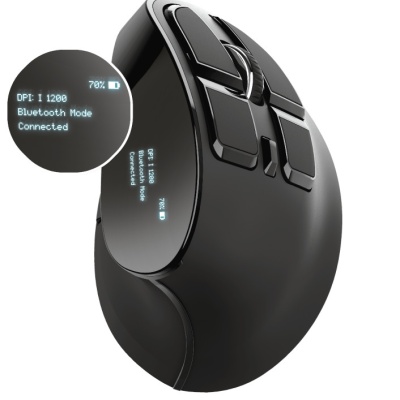 Mouse Trust Voxx, Rechargeable Ergonomic Wireless, negru - Img 2