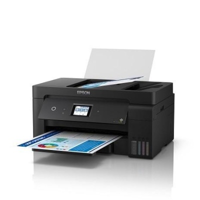 Multifunctional inkjet color CISS Epson L14150, dimensiune A3+ (Printare, Copiere, Scanare, Fax), duplex(A4), viteza 38ppm alb- negru, 24ppm color, rezolutie 4800x1200 dpi, alimentare hartie 250 coli, scanare, copiere și transmitere prin fax A4, scanner