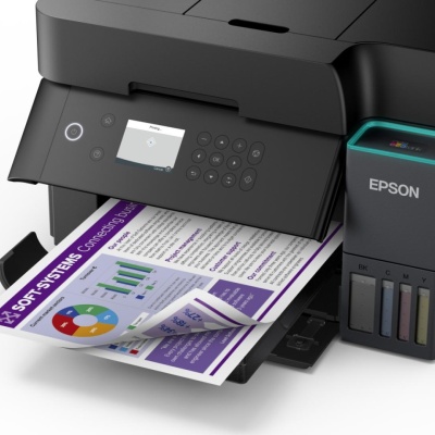 Multifunctional inkjet color Epson EcoTank CISS L6370, dimensiune A4 (Printare,Copiere, Scanare), printare borderless, viteza 35ppm alb-negru, 23ppm color, rezolutie 4800x1200 dpi, alimentare hartie 250 coli,ADF 30 coli, duplex automat ,scanner CIS - Img 5
