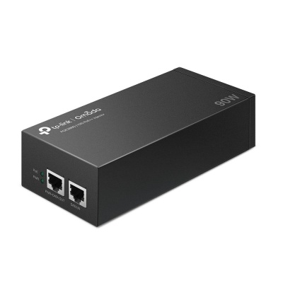 "Omada 10G PoE++ Injector Adapter PORT: 1× 10Gbps PoE Port, 1× 10Gbps Non-PoE Port SPEC: 802.3bt/at/af Compliant, 90 W PoE Power, Data and Power Carried over the same cable, Steel Case" - Img 4