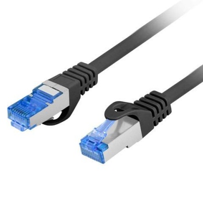 Patch cord Cat.6A S/FTP LSZH CCA 2 m negru, Fluke Passed