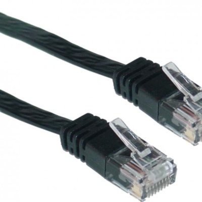 PATCH CORD UTP SPACER CAT5E 3M NEGRU, cupru aluminiu