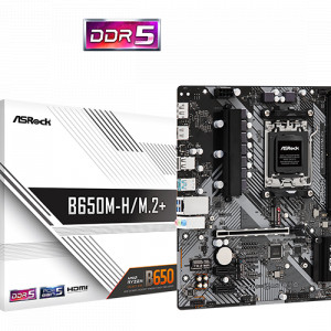 Placa de baza ASROCK B650M-H/M.2+, 2x DDR5, AMD B650, 1x HDMI 1x DP, 1x PCIE x16 2x PCIE x1, 1x M.2