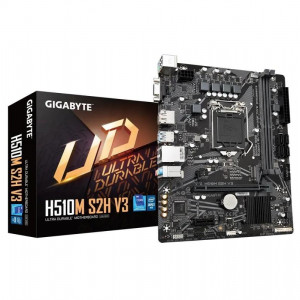 Placa de baza Gigabyte H510M S2H V3 LGA 1200 Intel® H510M Ultra Durable Motherboard with 6+2 Phases Digital VRM, PCIe 4.0* Design, Realtek 8118 Gaming LAN, 3 Display Interfaces Support , Anti-Sulfur Resistor, Smart Fan 6 Supports 11th and 10th Gen