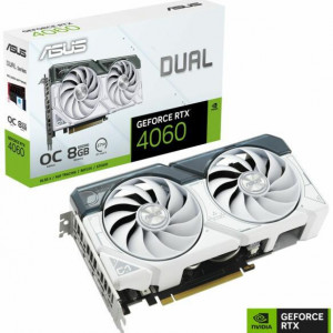 Placa Video ASUS Dual GeForce RTX™ 4060 White OC Edition 8GB GDDR6 128 bit, PCIE 4.0, 1x HDMI 3x DP