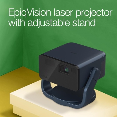 Proiector Epson EF-22N Proiector compact + stand, cu proiecte de pana la 150", Tehnologie 3LCD, LCD 0.62", 1000 lumeni (500 mod economic), Full HD, Aspect: 16:9, Contrast: 5.000.000 : 1, Sursa lumina: Laser, Durata de viata sursa lumina: 20.000 ore, - Img 5