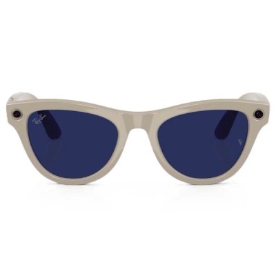 Ray-Ban Meta Skyler Gen 1 High Bridge FIT Shiny Chalky Gray Clear/Sapphire Transitions 52-20 - Img 4