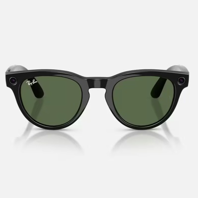 RayBan Meta HEADLINER Low Bridge Fit - Shinny Black - G-15 Green GEN2 - Img 2
