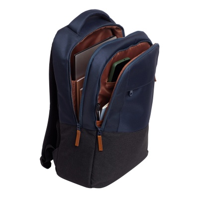 Rucsac laptop Trust Lisboa pentru laptop-uri cu diagonala de 16", material POM, RPET Polyester, RPET twill polyester, volum 23 L, albastru