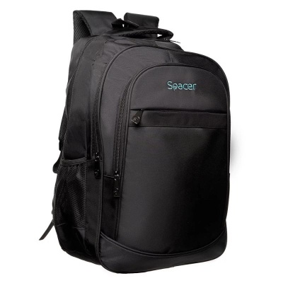 Rucsac Spacer Chicago pentru notebook de max. 17″, 3 compartimente, buzunar frontal, buzunar lateral x 2,2 manere, waterproof, poliester, negru - Img 5