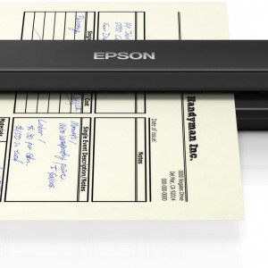 Scanner mobil Epson WorkForce ES-50, dimensiune A4, tip sheetfed, viteza scanare: 5.5 ppm mono si color, rezolutie optica 600 X 600dpi, senzor CIS, tehnologie ReadyScan LED, Scanare catre JPEG, PDF, Scanare către PDFcăutabil, PDF/A, Software inclus: