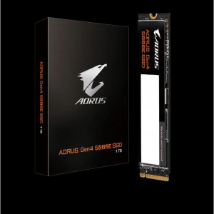 SSD GIGABYTE AORUS 1TB, M.2, PCI-Express 4.0 x4, NVMe 1.4, viteza citire: 5000 MB/s, Viteza scriere: 4600 MB/s.