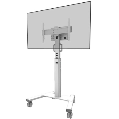 Stand podea mobil Neomounts 37"-75", VESA 100x100~600x400, 70kg, fix, inaltime reglabila, alb