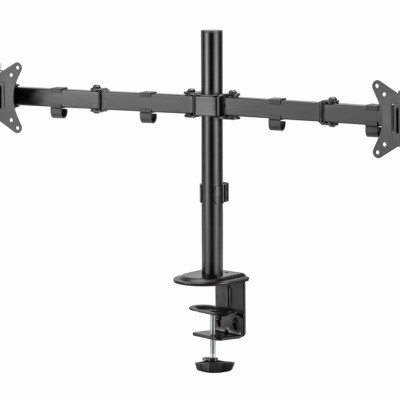 Suport 2 monitoare SeriouxMM66-C024, brat articulat monitor, compatibilitate dimensiune ecran 17"-32", greutate maximă suportata: (per ecran): 9kg, VESA: 75x75, 100x100, inclinare: +45°~-45°, pivotare: +90°~-90°, rotația ecranului: + 180°~-180°, - Img 7