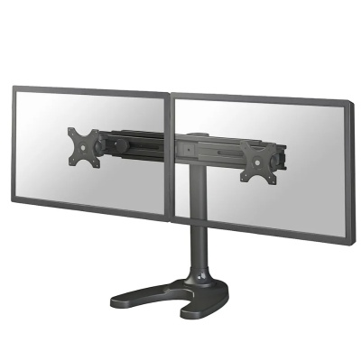 Suport dublu monitor de birou Neomounts FPMA-D700DD; pentru display-uri cu diagonale 19"-30", sistem de prindere VESA 75x75~100x100, greutate maxima suportata 8kg - per ecran, full motion, tilt +180°, swivel +180°, rotate +360°; inaltime reglabila manual