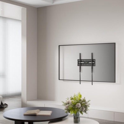Suport perete TV Serioux 32-75" Fix 75kg Profil 24mm Material: Otel Finisarea suprafeței: vopsea electrostatica Dimensiune ecran: 32"-75" Compatibilitate VESA: 50x50, 75x75, 100x100, 100x150, 150x100, 100x200, 200x100, 150x150, 200x200, 200x300, 300x200, - Img 7