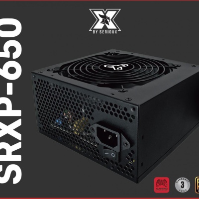 Sursa Serioux Energy 650W, 80+ BRONZE, Ventilator 12cm, ATX, material metal, cabluri: 20+4-pin, 1x4+4-pin, 2x6+2-pin, negru